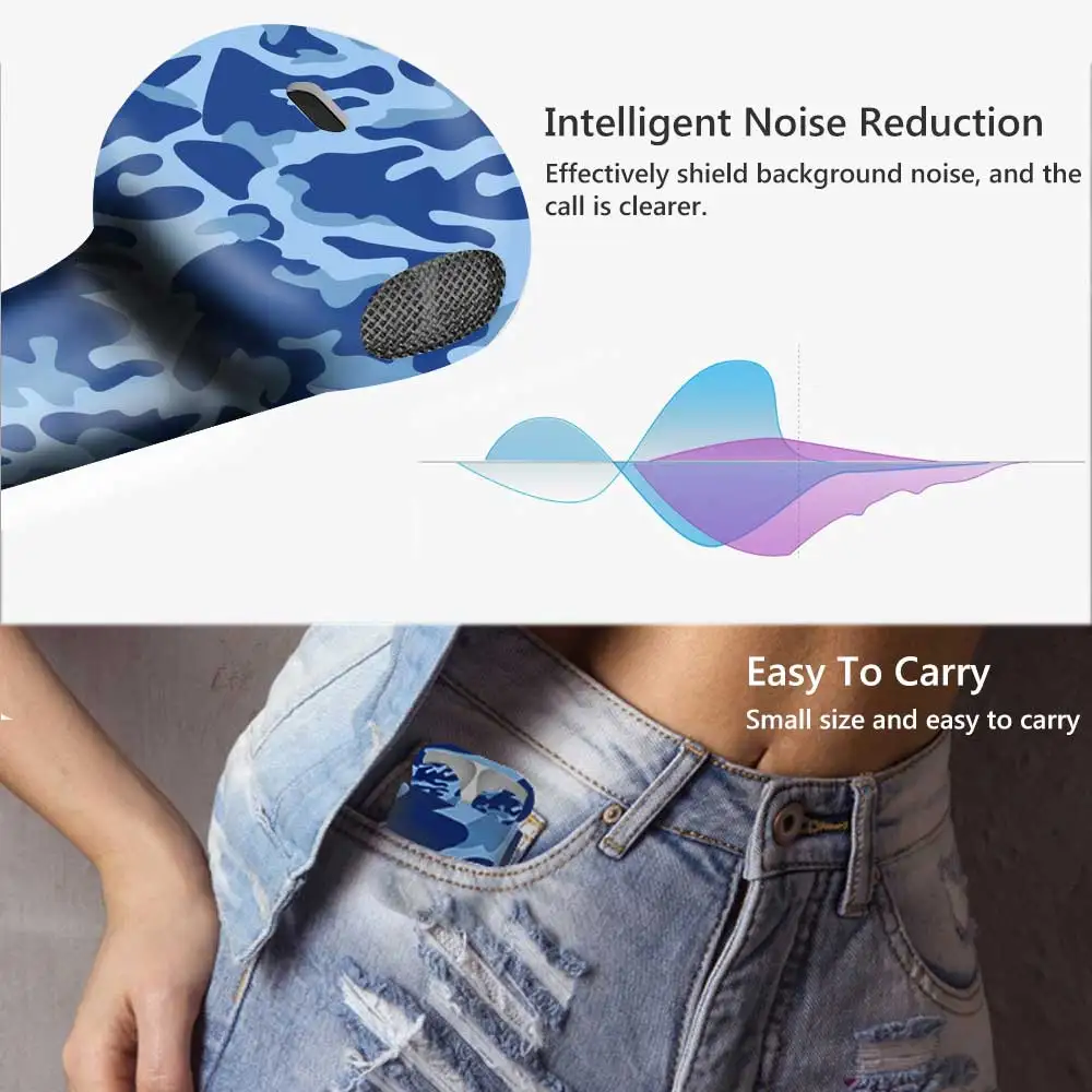 Camo печатных I9s TWS беспроводные наушники Bluetooth 5 0 мини с зарядным устройством для iOS