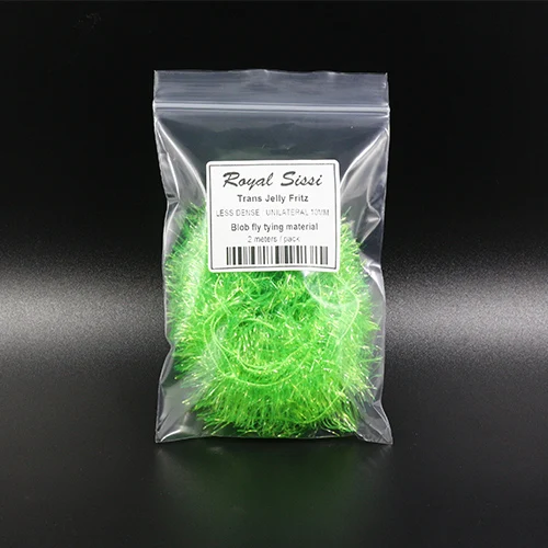 UV fluo green Royal Sissi 2 метра мухобойка Транс желе Фритц менее плотная вспышка chenile fritz blob мухобойка материал для щуки Бас муха узор - Цвет: UV fluo green