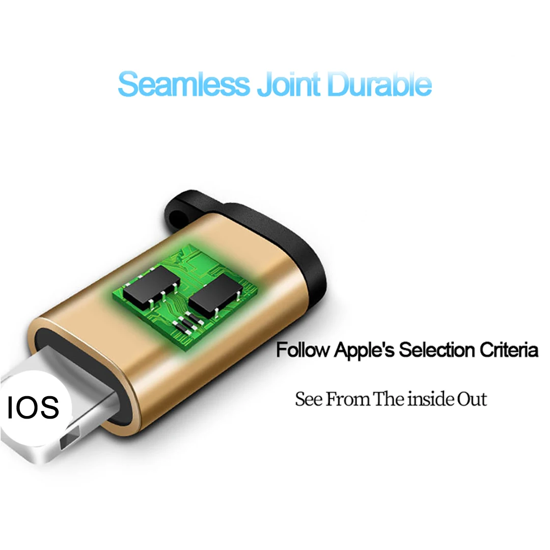 Адаптер для iphone Android Micro USB для освещения OTG Синхронизация данных зарядное устройство конвертер с брелок поддержка Новая система для iphone XS