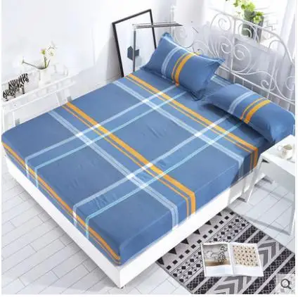 1pc 100%Polyester Fitted Sheet Mattress Cover Printing Bedding Linens Bed Sheets With Elastic Band Double Queen Size 160cm*200cm | Дом и сад