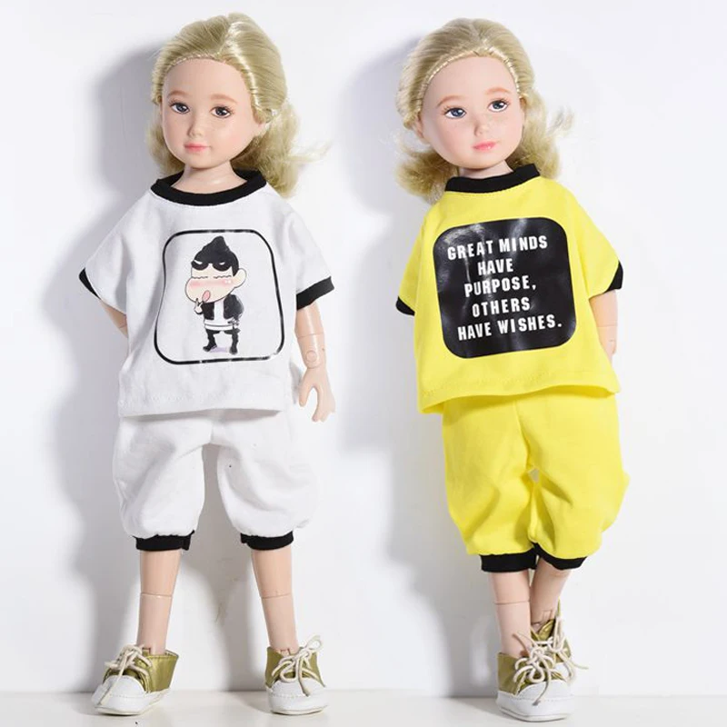 

1/4 BJD SD кукольная одежда костюм футболка из чистого хлопка с рисунком для куклы 1/4 BJD SD DD аксессуары для куклы костюм