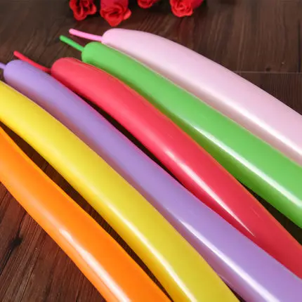 Персиковые волшебные шары с длинными полосками 10 шт. надувные Детские на день