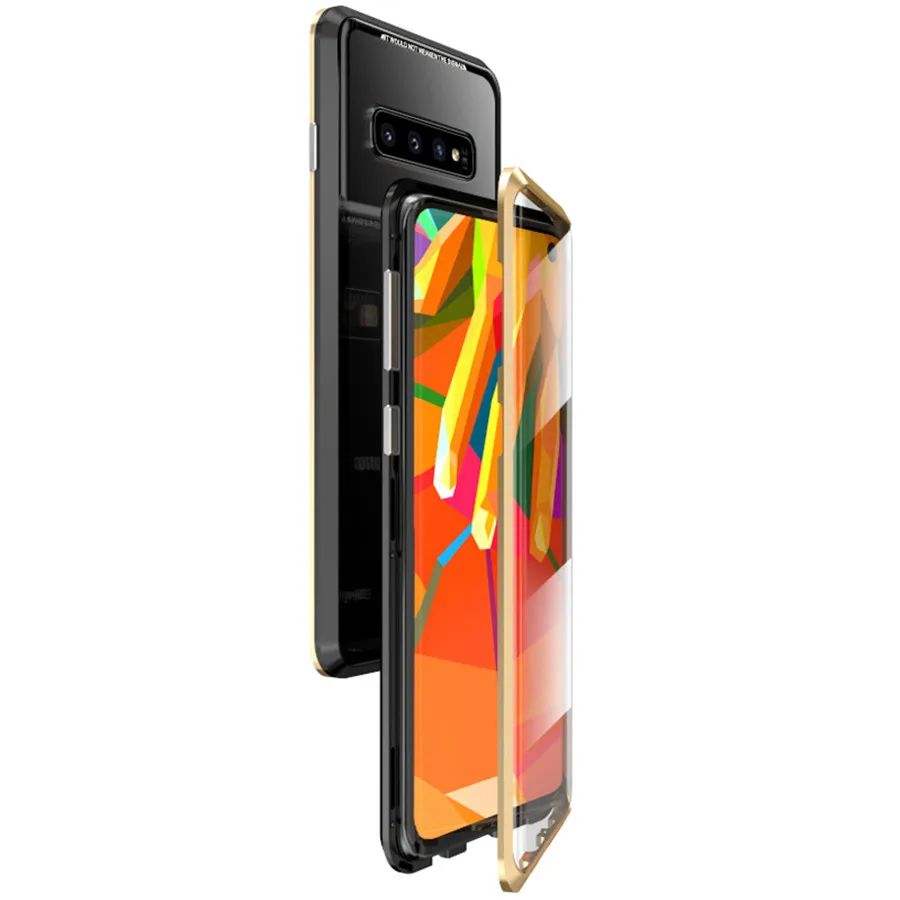 Для samsung Galaxy S10 5G S10 плюс S10e чехол 360 градусов полный Магнитная Крышка передняя и задняя Стекло чехол для Galaxy S9 плюс Чехол на магните