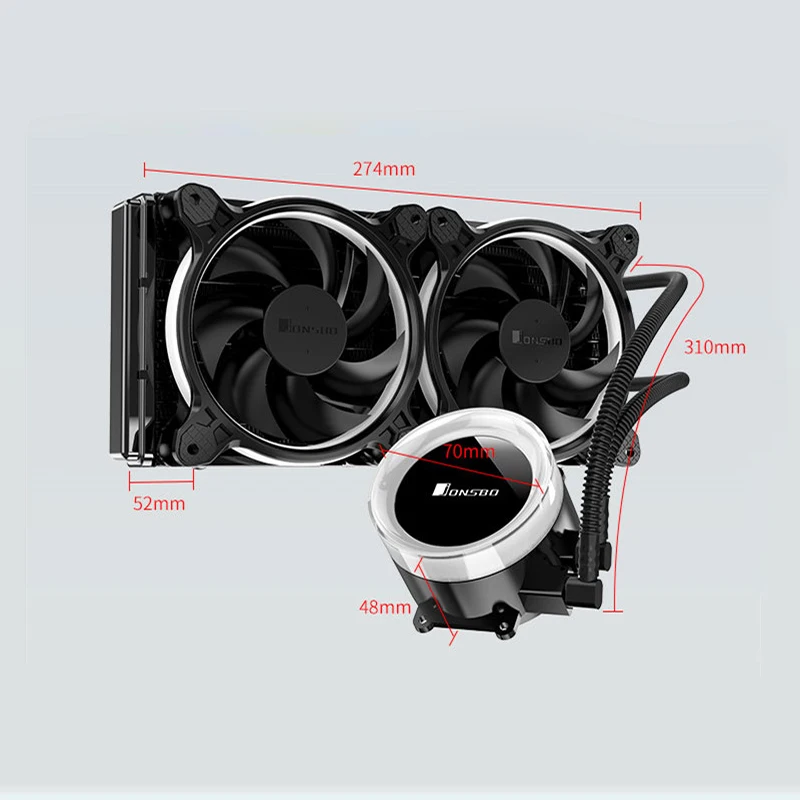 JONSBO RGB водяного охлаждения PC радиатор воды Cooler120/240 мм ШИМ Комплект радиатора TW2
