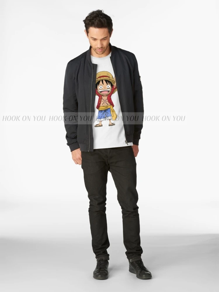 Аниме one piece Monkey D Luffy печать Luffy one piece justice Футболка мужская футболка с круглым вырезом и коротким рукавом Homme плюс размер футболки