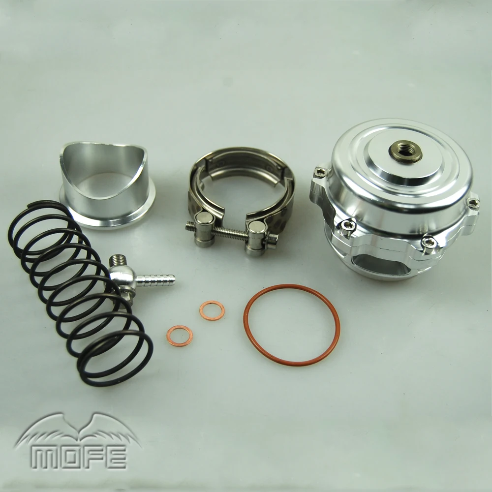MOFE Silver Универсальный 35 PSI Turbo Boost 50 мм V Band предохранительный клапан алюминиевый BOV