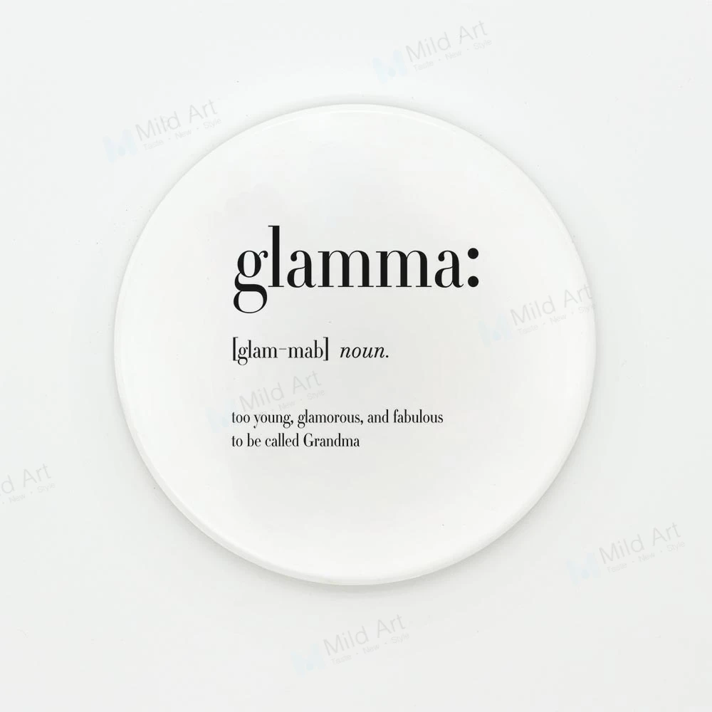 glamma-coaster Кофе Чай пива Керамика Coaster Nordic черный, белый цвет Юмор папа для маленьких мальчиков мама Таблица цитирует домашнего Кафе Чашку Кухня аксессуары мат - Цвет: glamma-coaster