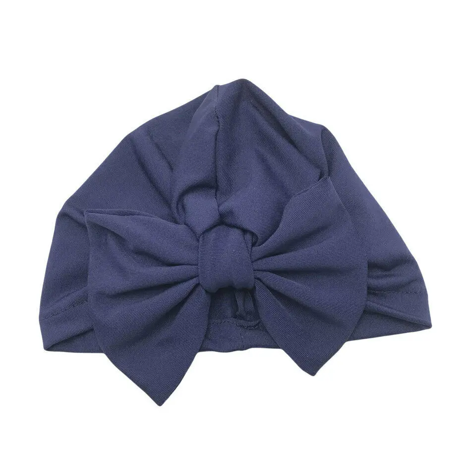 2019 Brand Newborn Kid Baby Girls Turban Soft Silk Beanie Comfy Bowknot Hospital Hat Cap Wrap Headwear Headband Lovely | Детская одежда