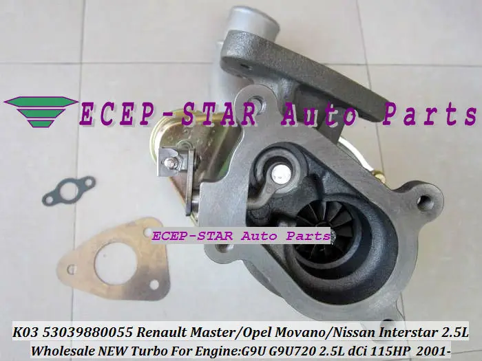 K03 055 53039700055 53039880055 8200036999 Турбокомпрессор для Renault Master 2.5DCI Opel Movano 01 2006 2.5L DTI