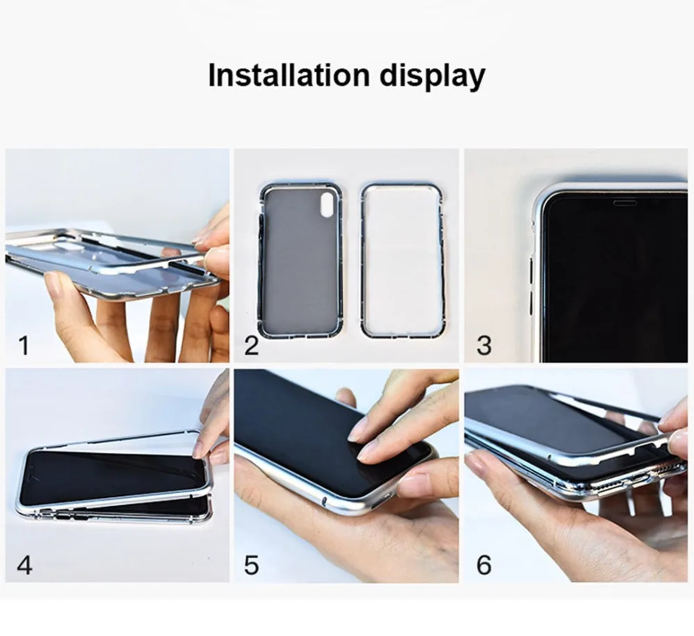 IMIDO Магнитный адсорбционный чехол для телефона для samsung Galaxy S9 S8 Plus Note8 S7 Edge металлическое закаленное стекло с магнитом Чехол-книжка