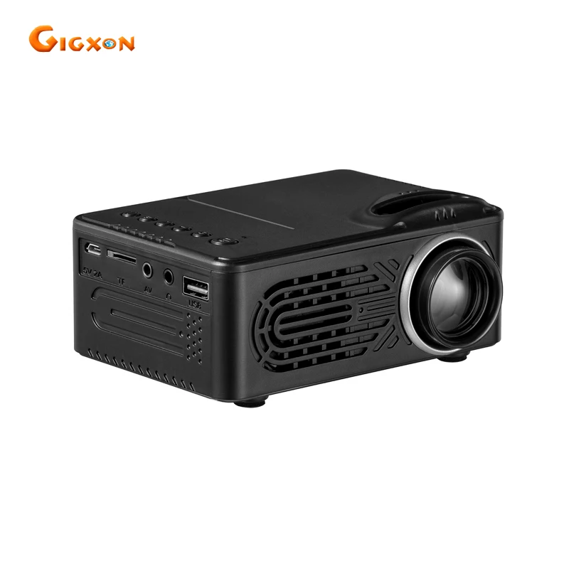 Gigxon-G814 мини-проектор 25-80 дюймов 30 люмен 1000:1 соотношение карманный светодиодный проектор без батареи