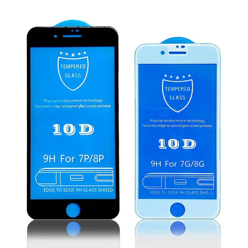 10D полное покрытие Защитное стекло для iPhone 6 стекло для iPhone 7 стекло 8 6s Plus 9 H закаленное стекло для iPhone X защита экрана