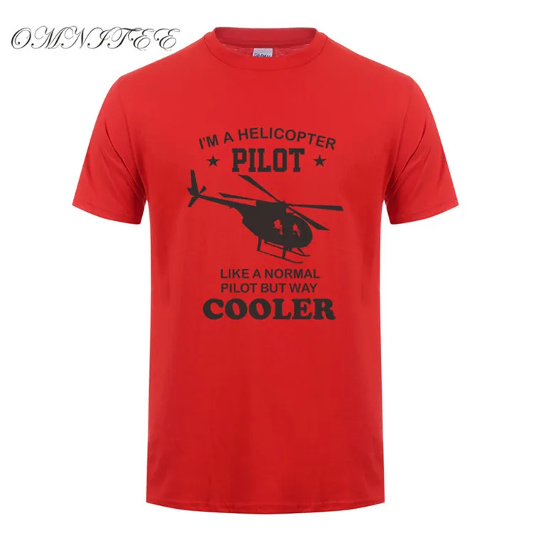 Omnitee, новинка, футболки с надписью I'm a Helicopter Pilot, мужские, забавные, круче, чем обычно, хлопковые, с коротким рукавом, вертолет, футболка, OT-742
