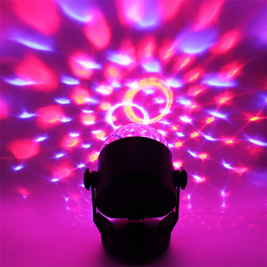 Управление звуком 6 Вт RGB светодиодный сценический светильник на батарейках
