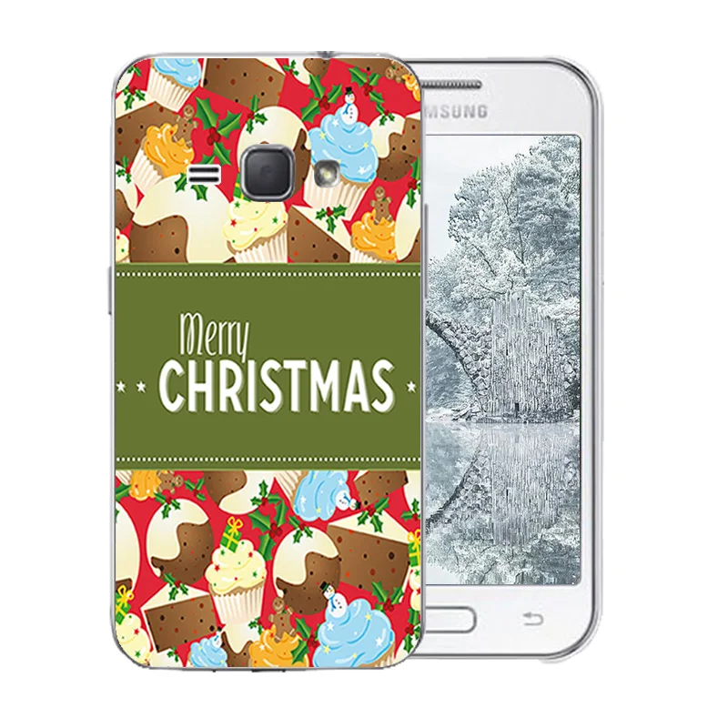 For Samsung Galaxy J1 2016 Case Merry X'MAS Pattern Cover for J120F Cases Silicon J120 J120H 4.5&quotbags |