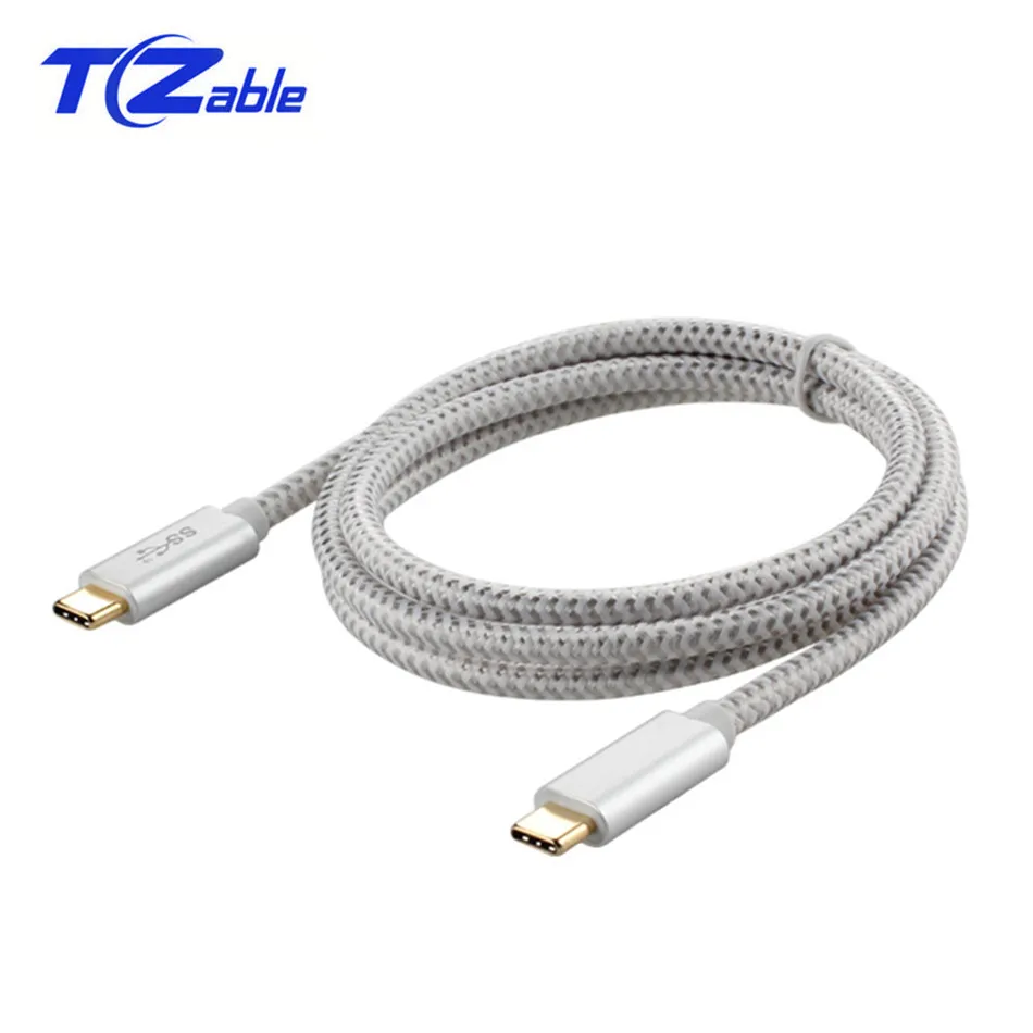 White Кабель usb type C к usb type C для samsung Galaxy S9 Plus Кабель быстрой зарядки для устройств type-C белый 1 метр позолоченный - Цвет: White