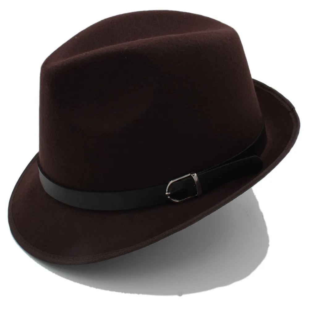 Женская шапка Chapeu Feminino для леди, зимняя, осенняя, шерстяная, фетровая шляпа Хомбург, джазовая шляпа, размер 57 см