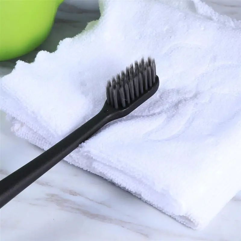 4 шт зубная щетка Bamboo Charcoal Pappus зубная щетка домашняя зубная щетка с головкой коробка(черный и белый