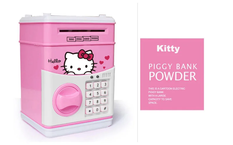 alcancia Large Piggy Bank Safe ATM Bank Saving Box Music Money Box Electronic Piggy bank kitty Cat Paper Money Cash Coin Bank
