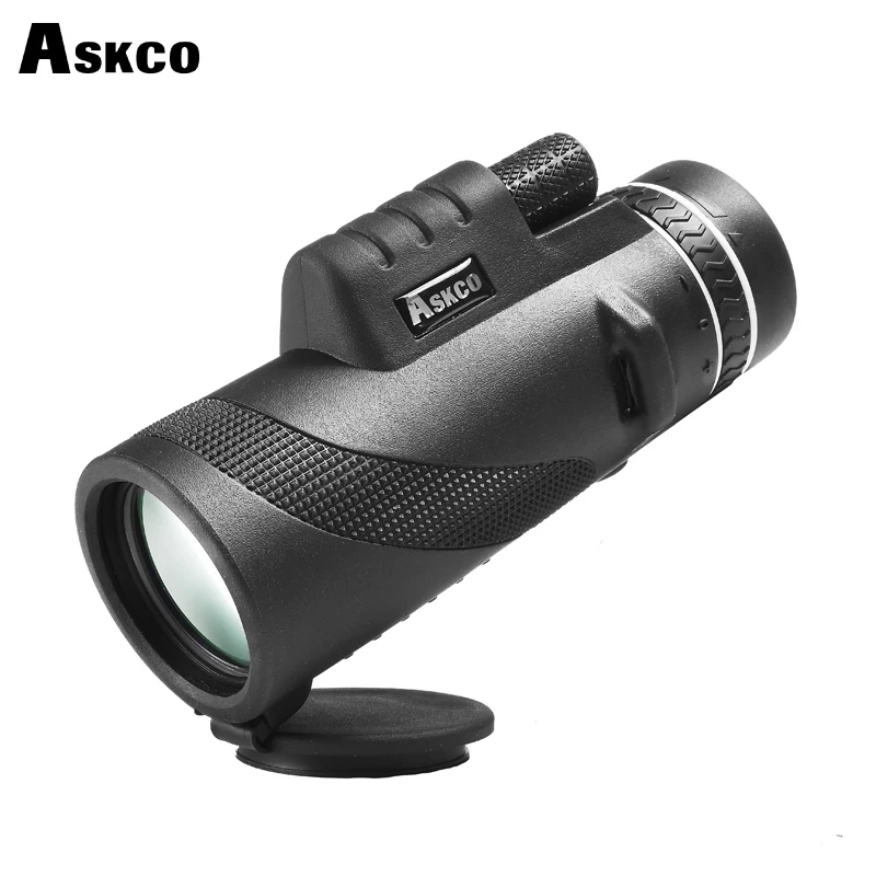 Askco HD монокуляр 40x60 мощный бинокль высокое качество зум большой ручной телескоп Военный HD Профессиональный охотничий