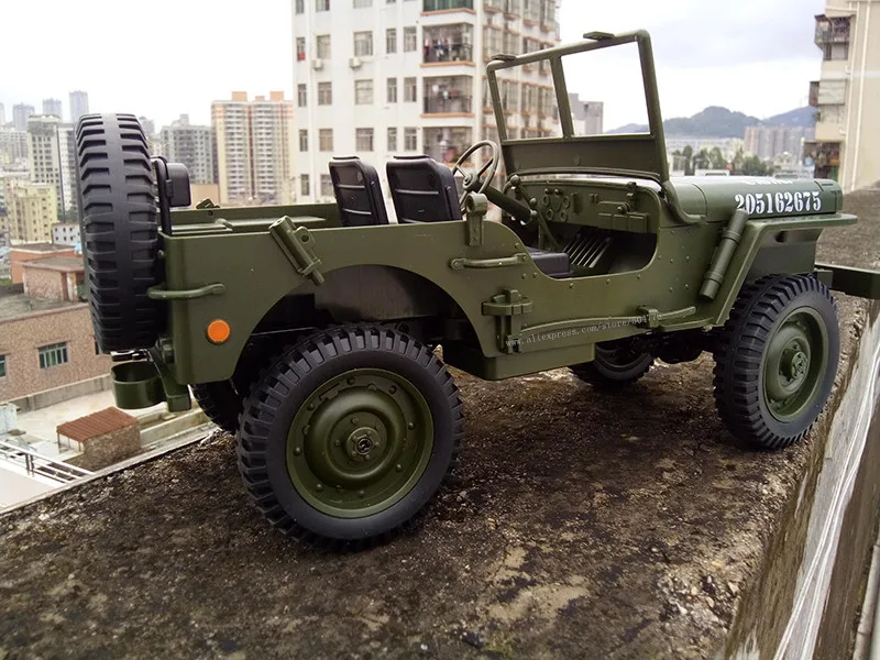 Rc-car-1: 10 Радиоуправляемая машина 1/10 масштаб 4X4 вал приводной поезд U. S.4wd внедорожный Военный джип Радиоуправляемый автомобиль игрушки для детей