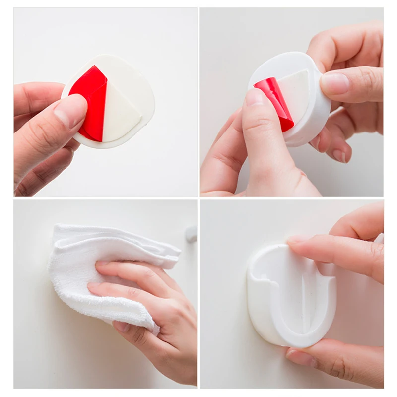 1PC Plastic Storage Holder Rack Hook Towel Hanger Hooks 2 In 1 Kitchen Bathroom Cleaning Brush Cleaner | Дом и сад