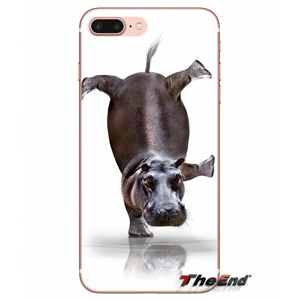 Хиппос мультфильм шаблон ТПУ силиконовый чехол для iPhone X 4 4S 5 5S 5C SE 6 6S 7 8 Plus Samsung Galaxy
