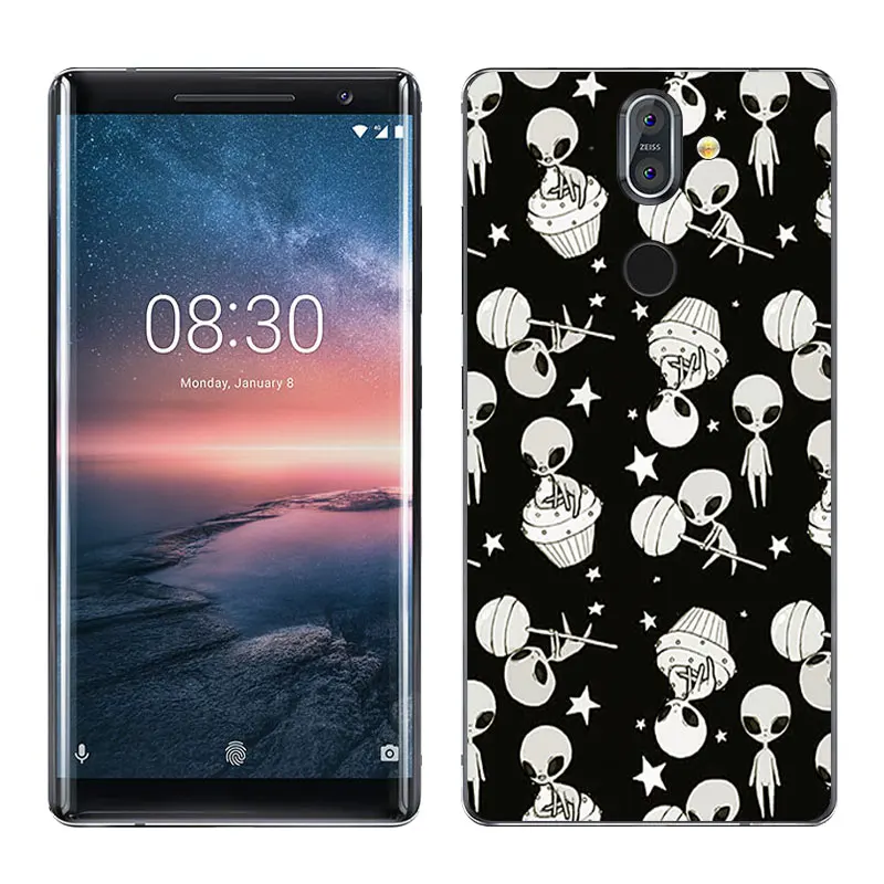 Прозрачные чехлы для мобильных телефонов 5 дюйма Nokia 8 Sirocco задняя крышка мягкий
