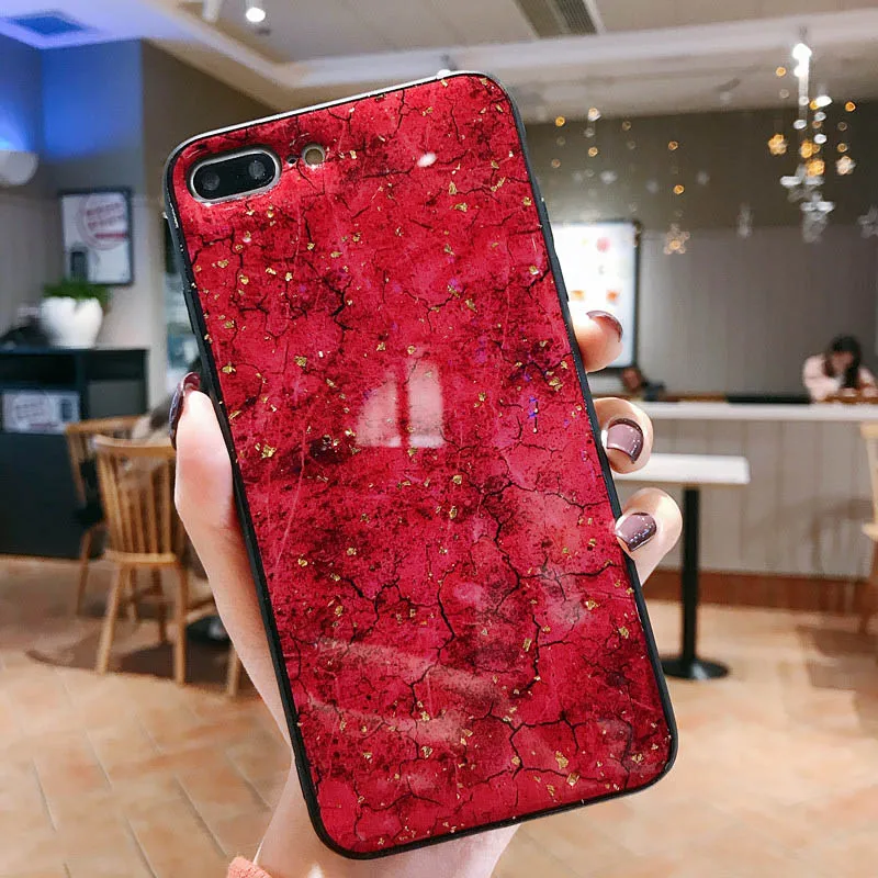 Gold Foiled Marble Phone Case Redmi Note 5 6 7 8 Pro Luxury Bling Glitter Cover For Xiaomi 9 SE Mix 2 2s 3 K20 CC9 Leopard |
