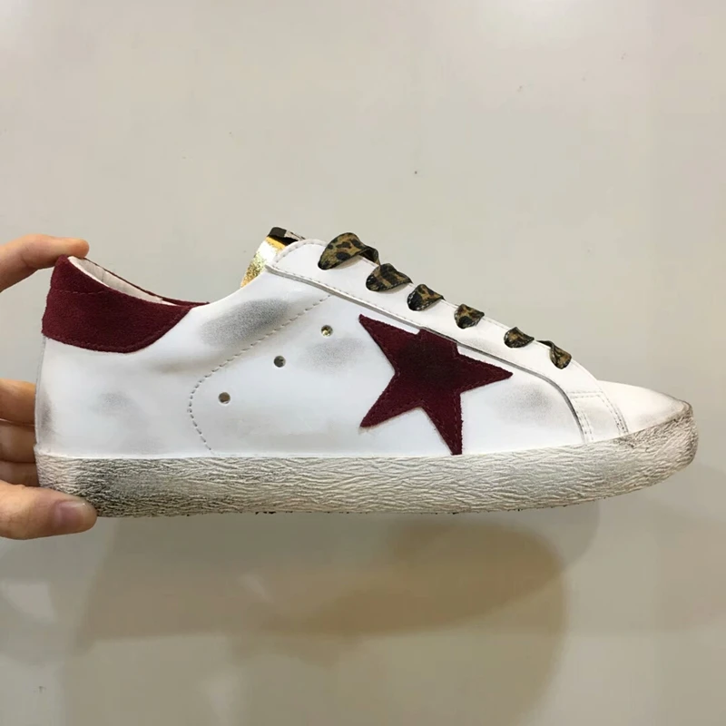 2018 Новый Для женщин Super Star кроссовки Повседневное обувь круглый носок из потертой