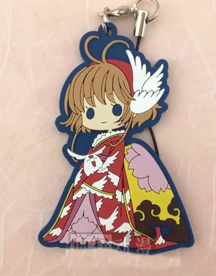 1 шт. 6,5 см аниме брелок карта Captor Sakura Li Syaoran Kinomotosakura Risha Oran брелок для телефона Смола резиновый брелок подвеска