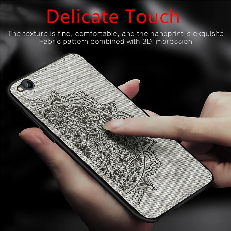 3D Texture Cloth Phone Case For Xiaomi Redmi Go Covers Fabric Soft TPU Silicone for Back Cover with 5.0&quot |