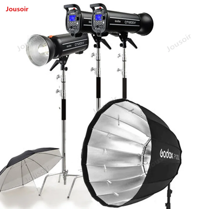 Godox Фотостудия Flash Strobe светильник kit быстрее 1200WII второе поколение flash deep mouth soфтbox