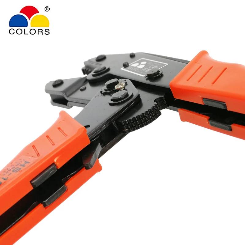 

COLORS HS-10 wire crimping pliers for non-insulated terminals clamp 1.5-10mm2 15-7AWG W shape European style crimping hand tools