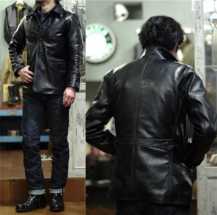 Брендовое классическое кожаное пальто brakeman horseskin, мужские куртки из натуральной кожи, кожаная куртка для улучшения здоровья