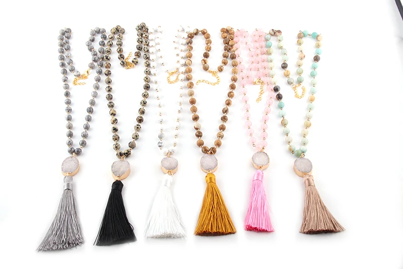 Женское Ожерелье MOODPC длинное ожерелье с кисточками овальное/квадратное |