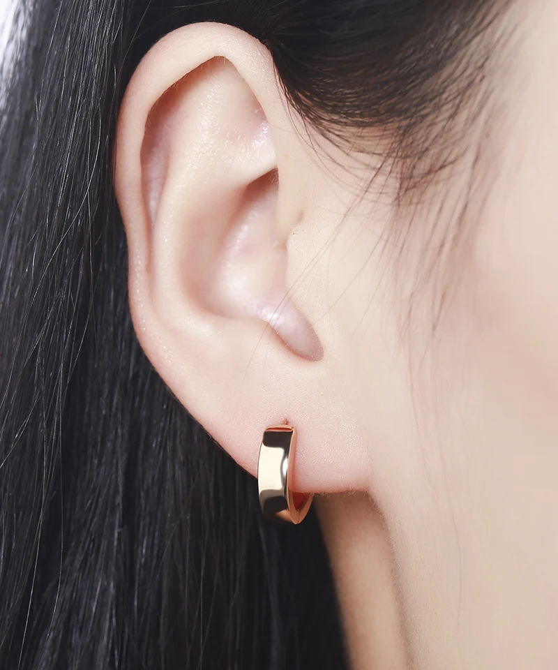 Маленькие серьги обручи Windshow желто белые микс золотого цвета круглые для женщин