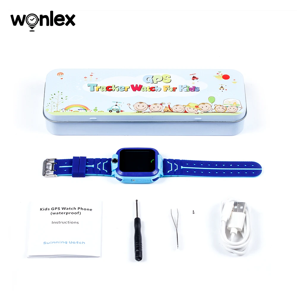 Wonlex новая версия GW600S GPS Детские умные часы 1 44 дюйма цветной сенсорный экран