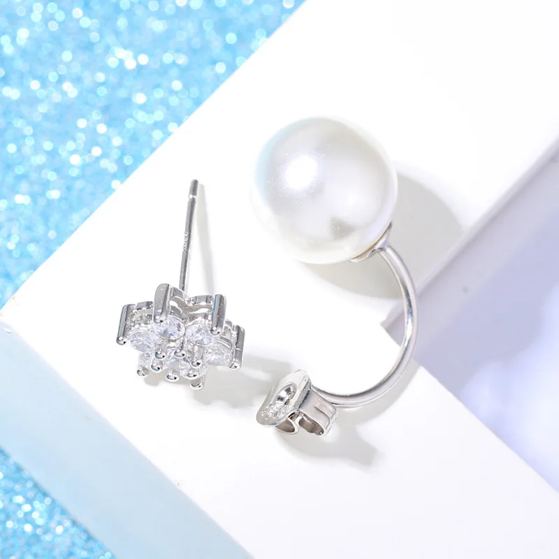 Новые модные серьги гвоздики из стерлингового серебра 925 пробы с снежным