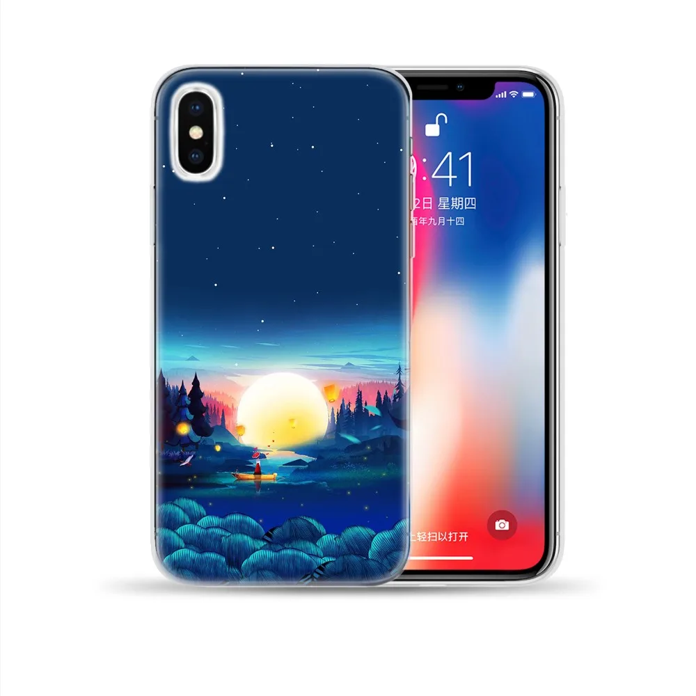 Мягкий чехол из ТПУ с изображением цветов кошек ананасов для iPhone 5 6 6S 7 8 Plus X XS Max XR