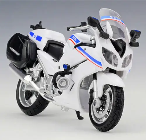 1:18 Модель мотоцикла белый Yamaha FJR 1300A полицейский гоночный мото литой мотоцикл