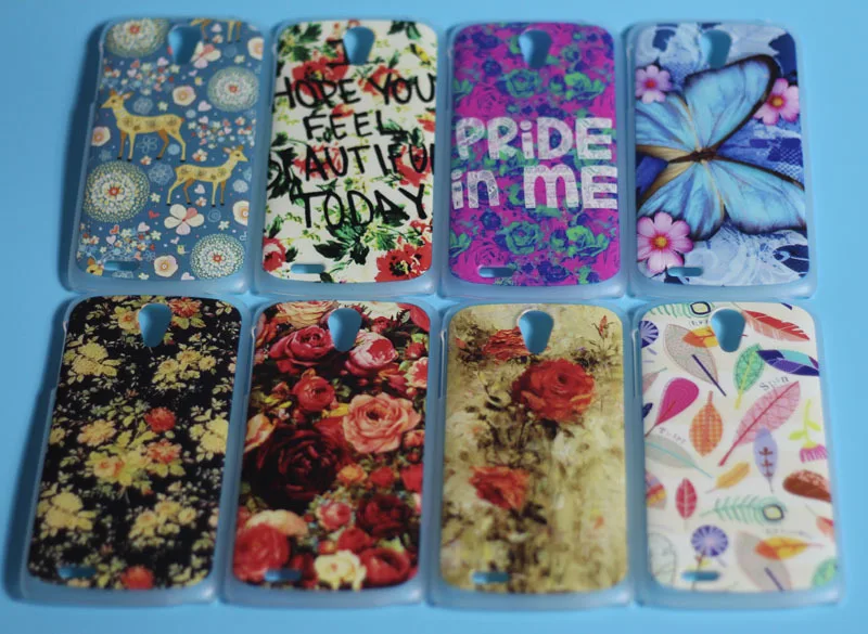 С аппликацией Цветы и бабочки с рисунком из ТПУ на заднюю панель для Lenovo s820