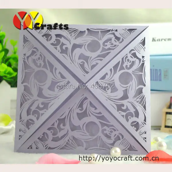 Бумажная лазерная резка дизайны свадебных приглашений разные цвета и размеры