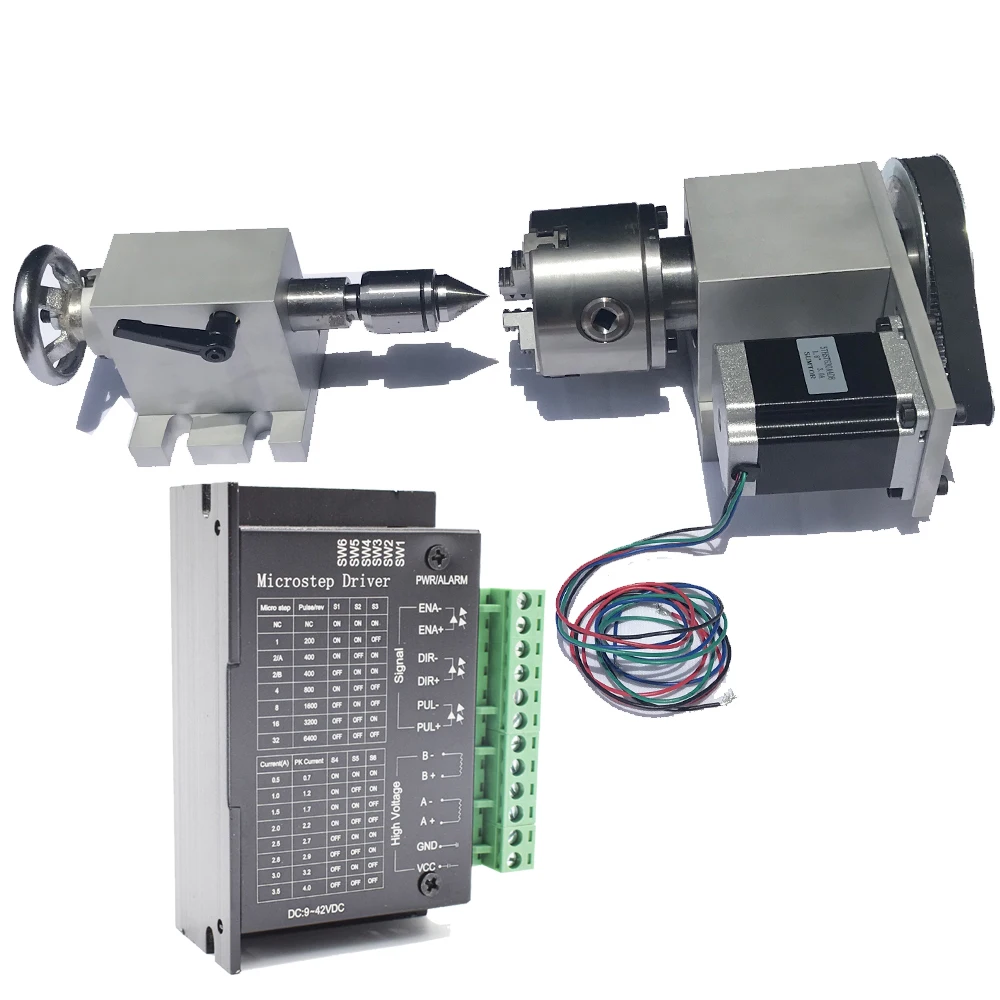 Вращающаяся ось CNC K12 4 патрон 80 мм/3 15 дюйма для мини-фрезерного станка с ЧПУ