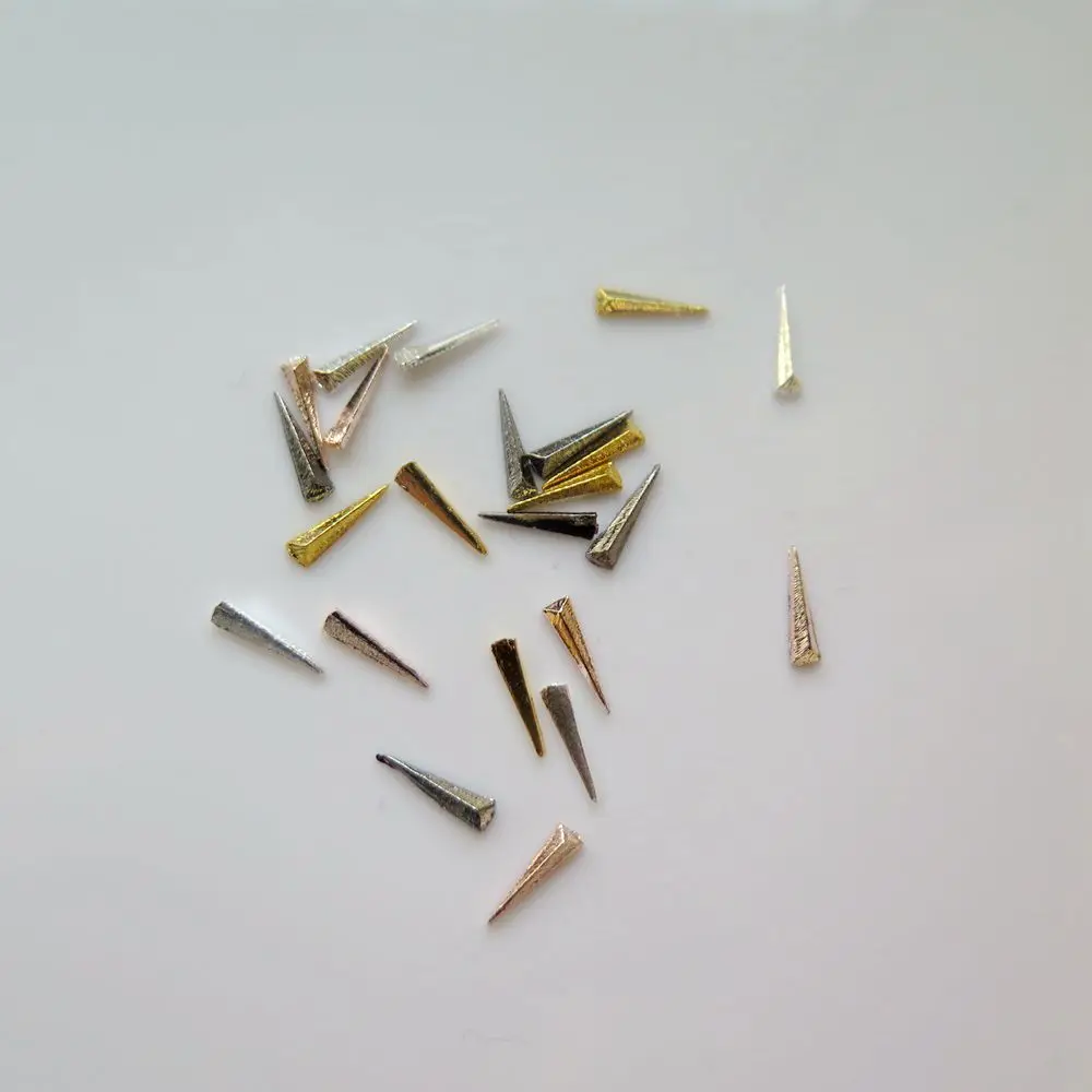 3D 50 шт./пакет 10 золотистый/серебристый/черный/розовый металлический длинный
