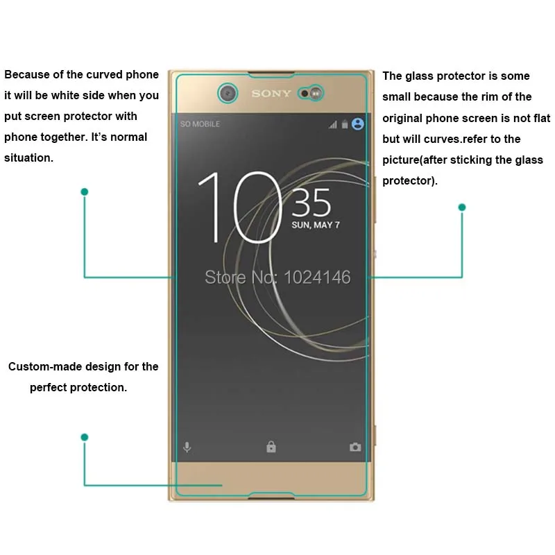 Для Sony Xperia XA1 Ultra / Dual G3212 6 0 &quotпрозрачное закаленное стекло Защита для экрана