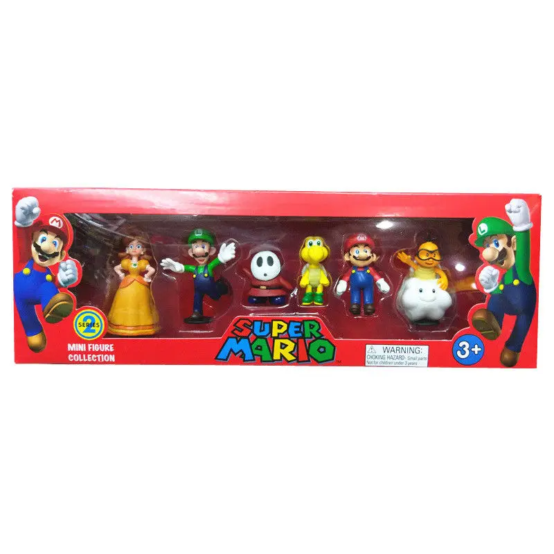 Новый Супер Марио мини набор фигурка Bros Luigi Nintendo игрушка подарок 4 7 см|Игровые
