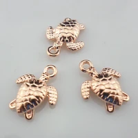 24pcs alloy rose gold sea turtletortoise charms animals pendants 12x16mm jewelry findings