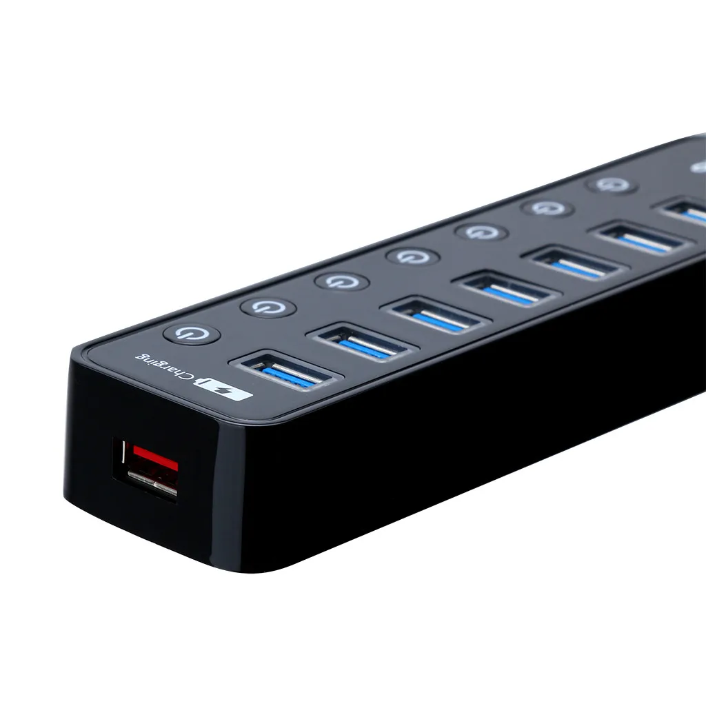 Концентратор с 7 портами USB 3 0 Зарядные порты индивидуальными выключателями