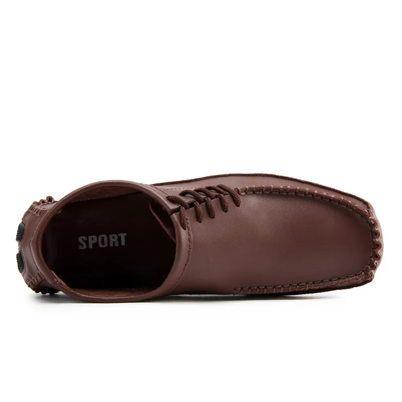 Мужские лоферы мокасины из мягкой кожи на весну и осень мужская повседневная